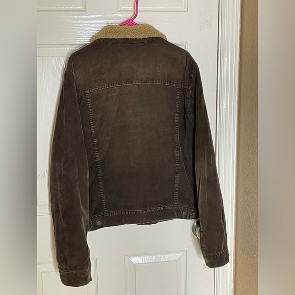 Abercrombie Fitch Jacket Men's Medium Sherpa Lined Corduroy Brown Vintage - Picture 7 of 11